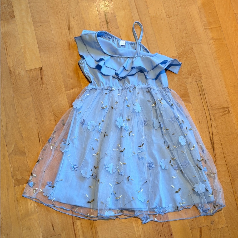 SHEIN Light Blue Floral Dress